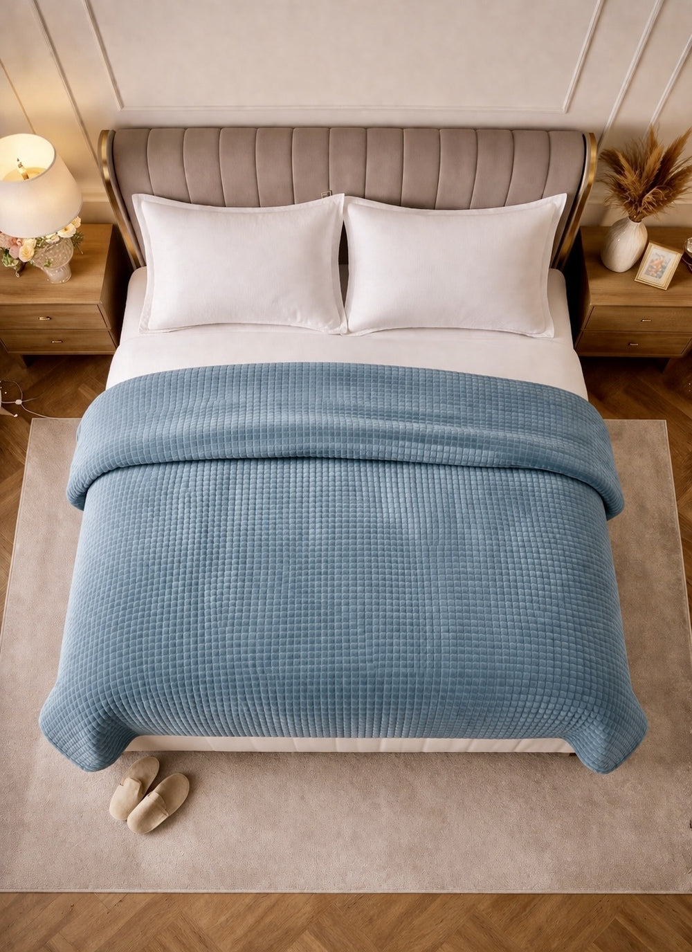 Sherpa Flanel Easy Dekbed - Petrol