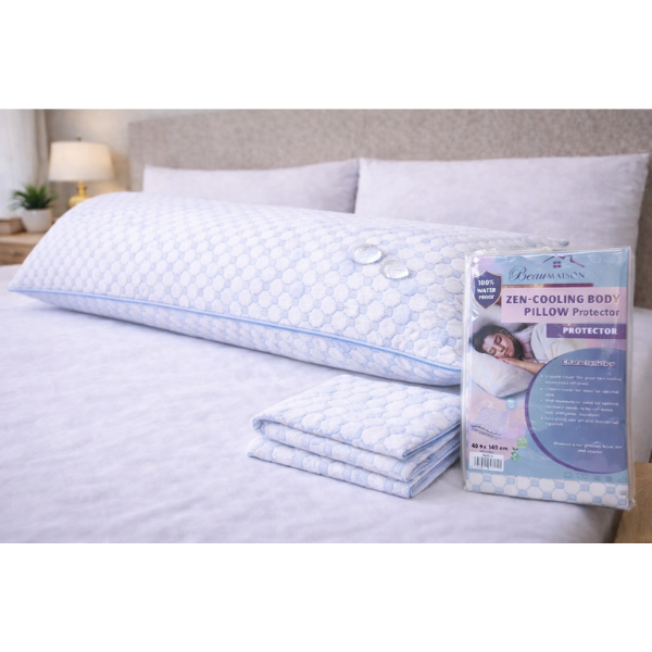 Zen Cool 100% Waterdichte Molton Body Pillow 40 x 140 cm - Dubbel Geweven