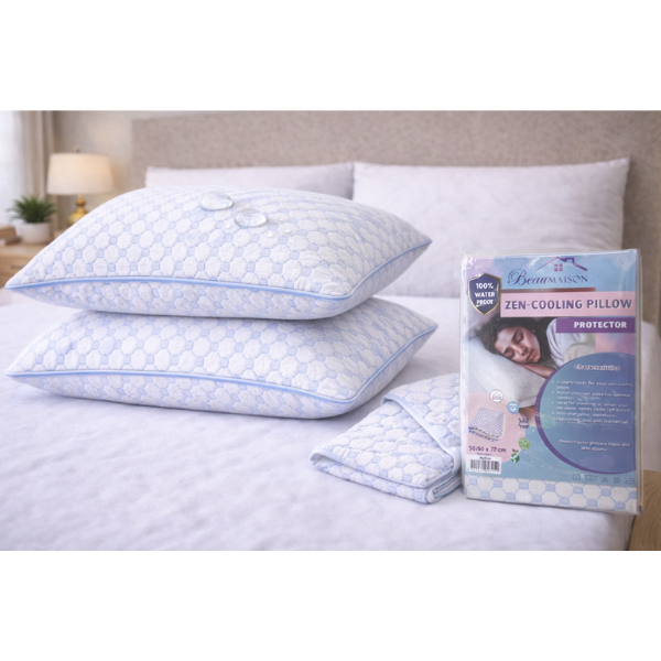 Zen Cool Molton 100% Waterdichte Kussensloop 50/60 x 70 cm - Dubbel Geweven