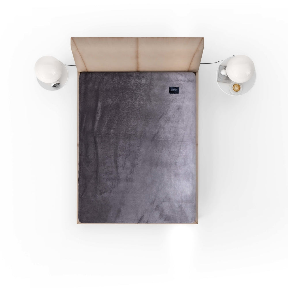 Hoeslaken Velvet Antraciet - Velvet Velours