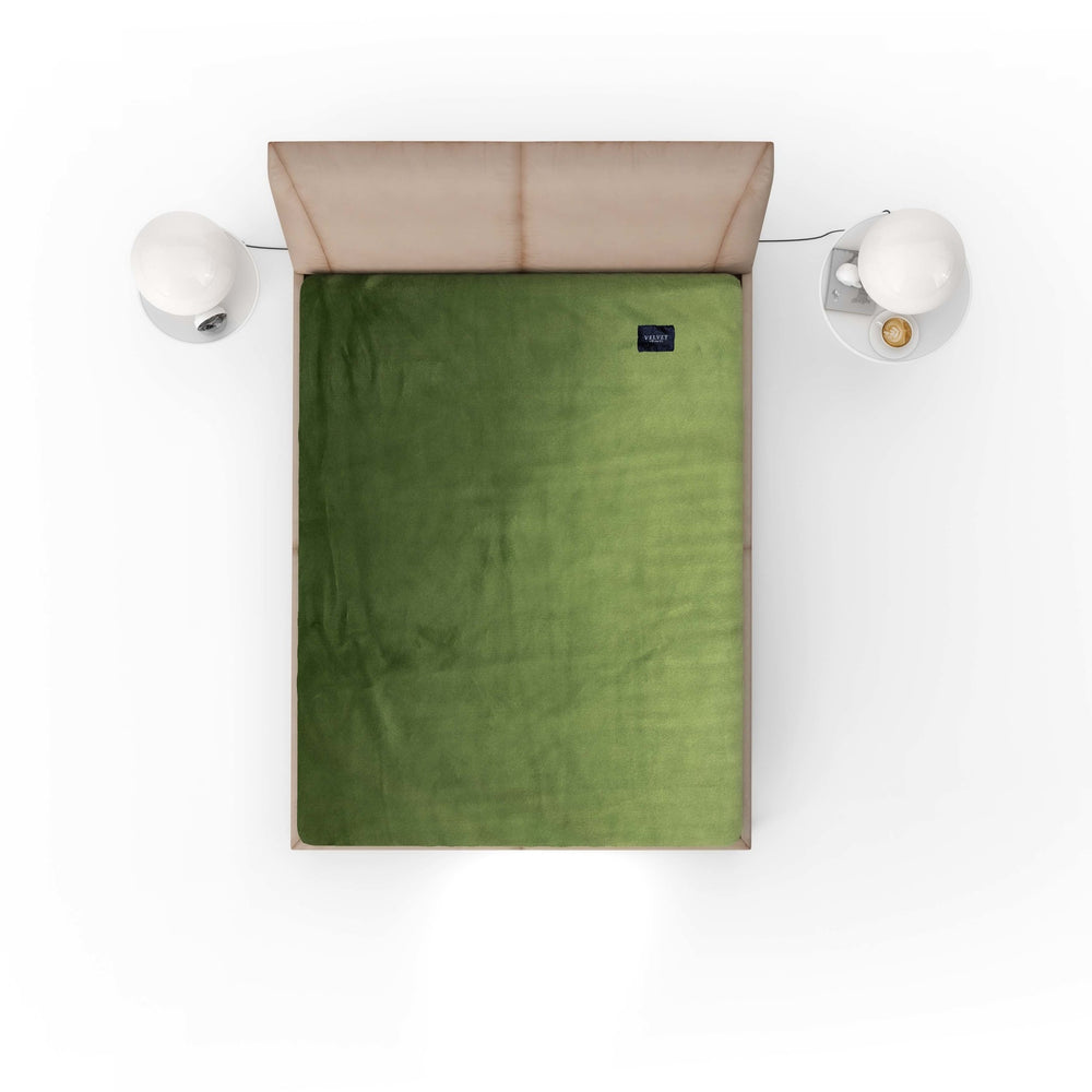 Hoeslaken Velvet Groen - Velvet Velours